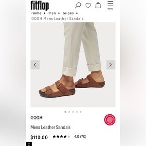 Fit flops men’s gogh moc slide in leather